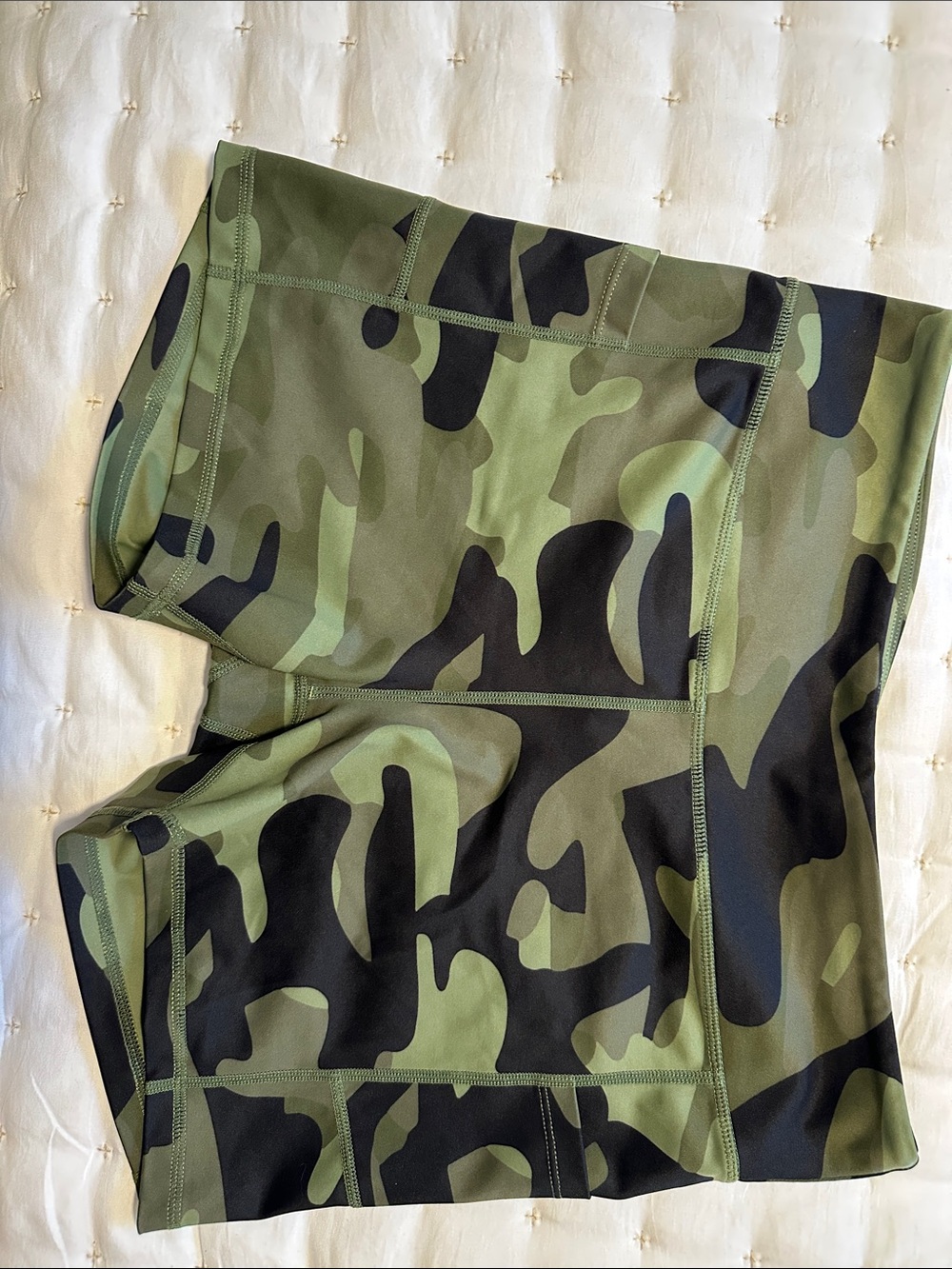 Women's Camo Bike Shorts - Green